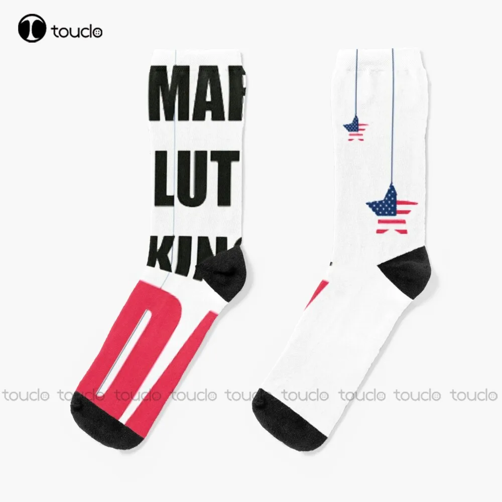 

Martin Luther King Jr.Day Socks Womens Winter Socks 360° Digital Print Comfortable Girls Sports Christmas Gift New Popular Girls