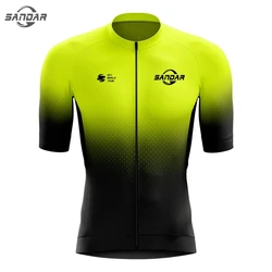 2025 SANDAR Cycling Jersey 5 Colour Cycling Racing Tops Short Sleeve Bike Jersey Road Cycling Shirts Summer Bicycle Jerseys
