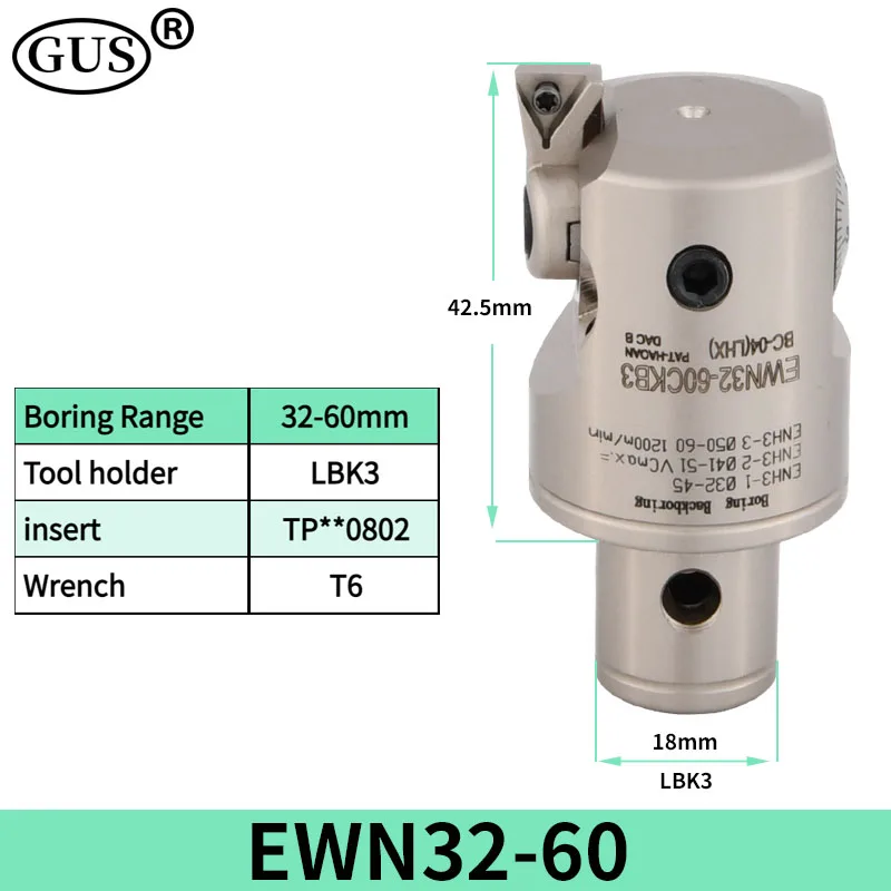 CBH EWN Fine Boring head EWN20 EWN25 EWN32 EWN41 EWN53 EWN68 EWN150 Adjustable Boring Tool Holder Bore CKB LBK1 2 3 4 5 6 LBK