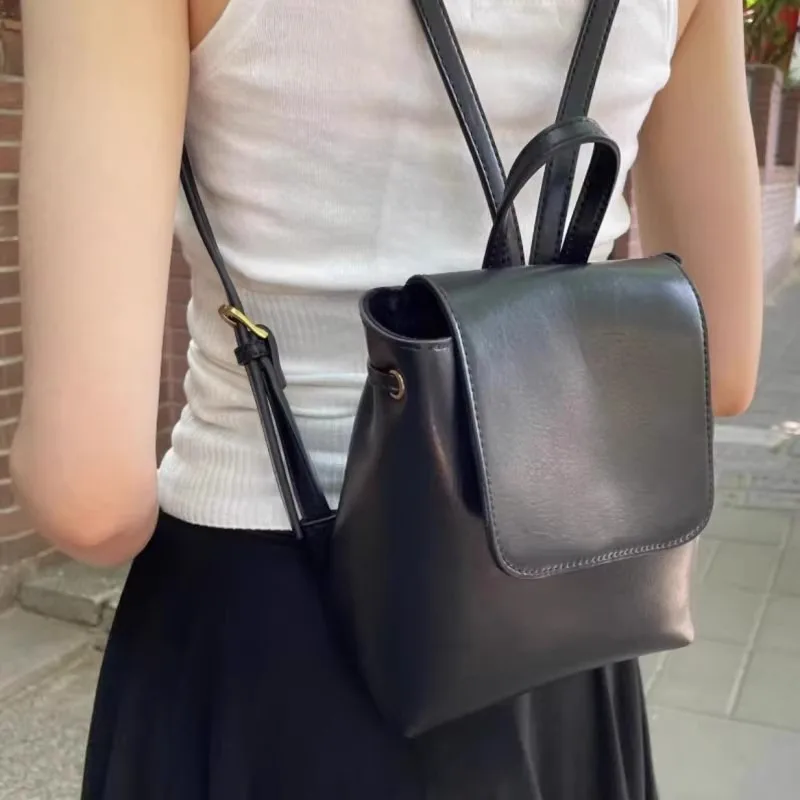 new-retro-casual-backpack-premium-sense-small-simple-versatile-women's-bag-school-daily-rucksack