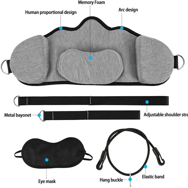 Hammock with Stand for Neck Traction Massager Hamac Cervicales to Reduce Neck Pain Relief Relaxation with Free Eye Mask JJ1766