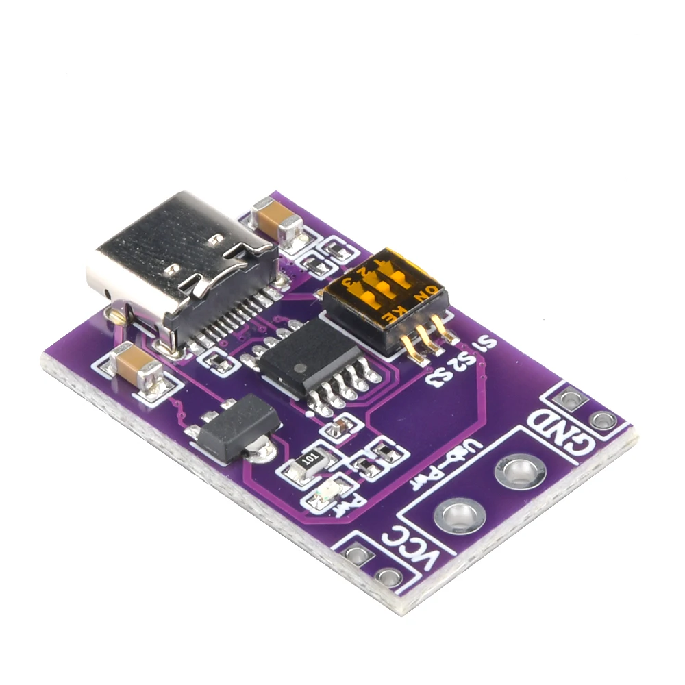 1-10PCS Type-C QC AFC PD2.0 PD3.0 to DC Spoof Scam Fast Charge Trigger Polling Detector USB-PD Power Supply Change Board Module