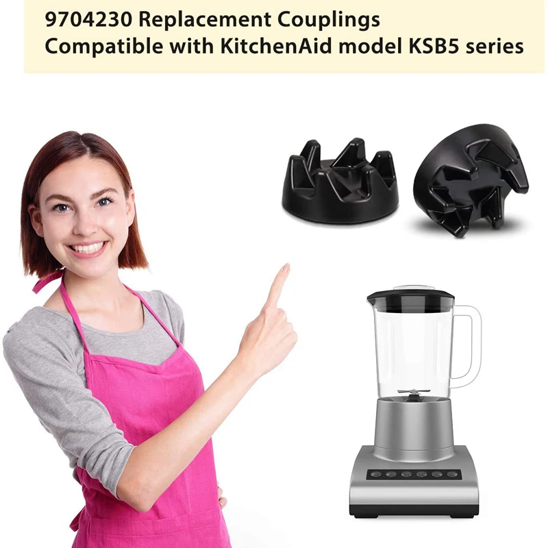 قطع غيار مقرنة الخلاط ، قطع اقتران مع 1 مفتاح ربط ، متوافق مع أدوات المطبخ WP9704230VP WP9704230 ، 6 عبوات ، 9704230