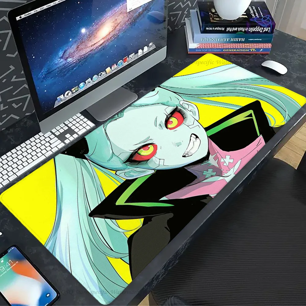 C-Cyberpunk E-Edgerunners Mousepad Mouse Mat Desk Mat With Pad Gaming Accessories Prime Gaming XXL Keyboard Pad Padding Mat