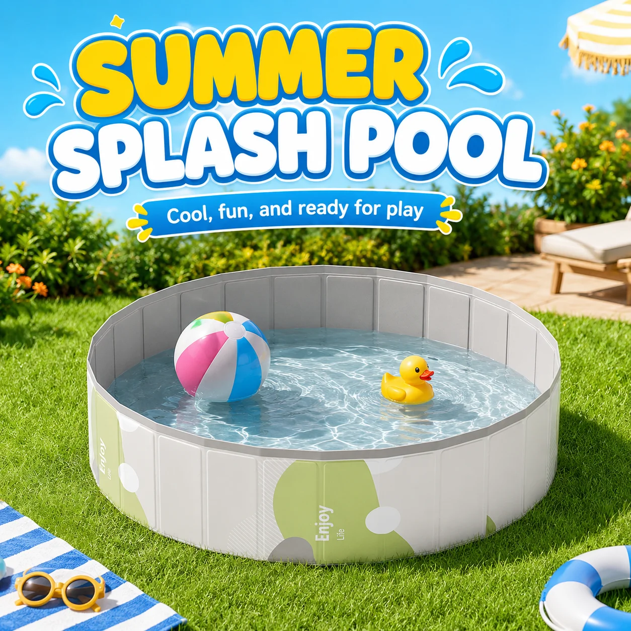 1PC Foldable Bathtub, Portable Swimming Pool, Ball Pit Toy Indoor Outdoor Splash Pool for Adults