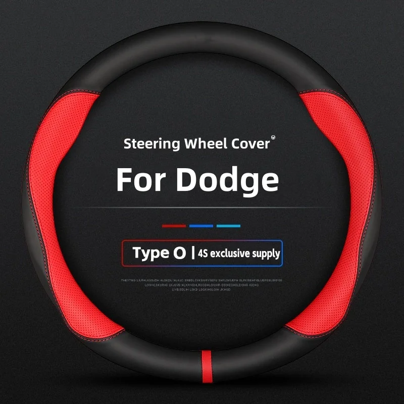 Steering wheel cover Leather carbon fiber fit Dodge Charger Challenger SRT Nitro Avenger Caliber Rampage Hornet Dart Viper