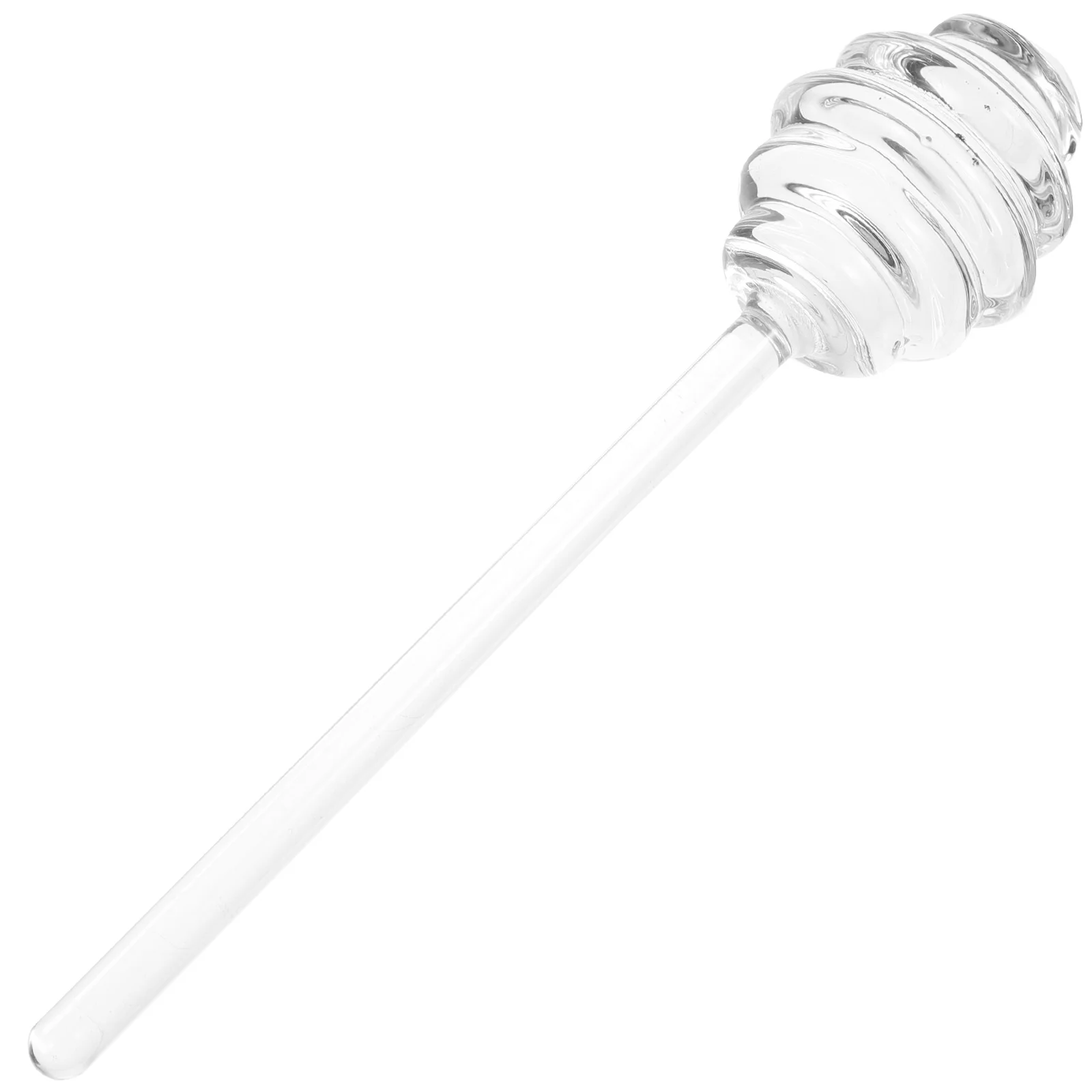 

1PC Premium Glass Honey Stirrer Spiral Design Practical Coffee Tea Syrups Stir Stick Perfect for Dinner Party Small