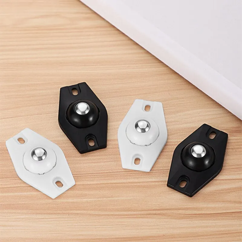 

8PCS Stainless Steel Adhesive Pulley Furniture Universal Wheel Storage Box Roller Casters Pulley For Cabinet Trash 360° Caster