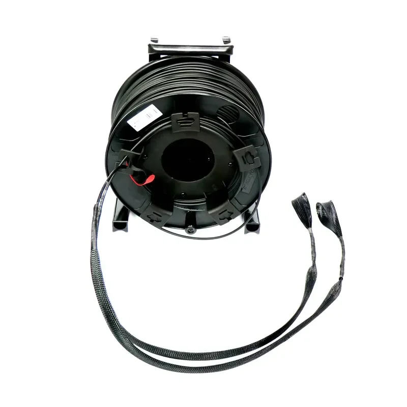 Ruggedized TPU Deployable Fiber Optic Cable With Reel Cart 100m 300m Singlemode G657A Flexible Armored for Field Use