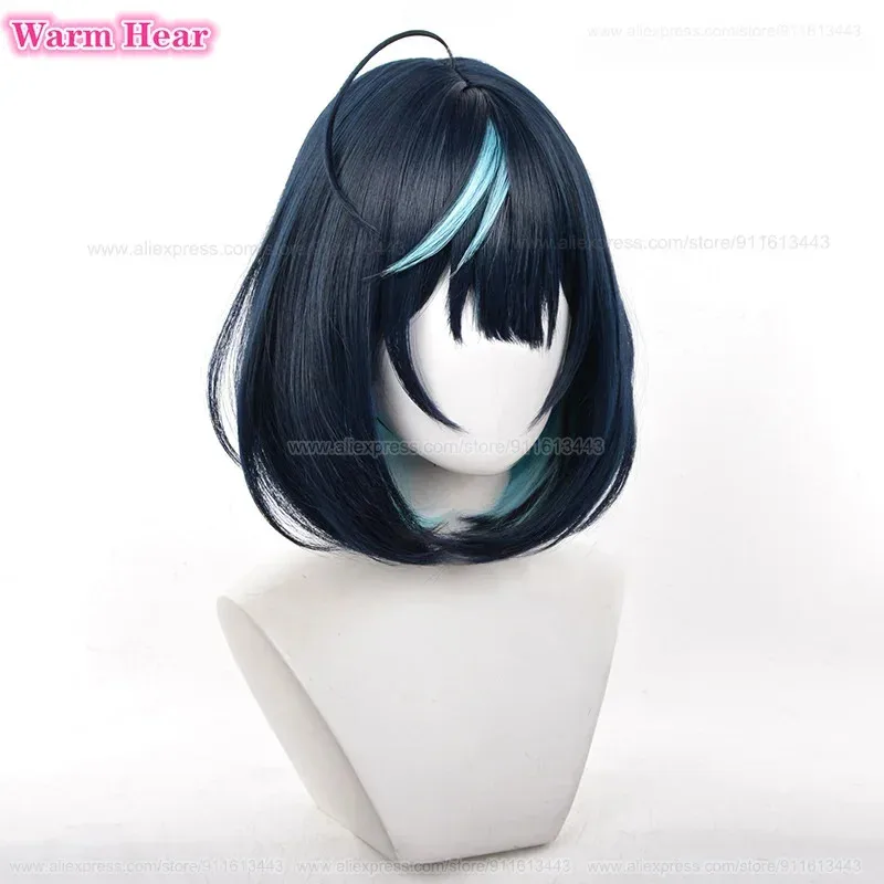 Zizi 2025 لعبة ES ساجيري Esu الاصطناعية أنيمي قصيرة 35 سنتيمتر مزدوجة لهجة اللون شعر مستعار تأثيري مقاومة للحرارة الشعر هالوين شعر مستعار للحفلات +