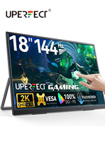 UPERFECT Touchscreen 18” 2K 144Hz Portable Monitor 100% DCI-P3  w/VESA & Stand Ultra-Slim FreeSync HDR Gaming Display For Laptop