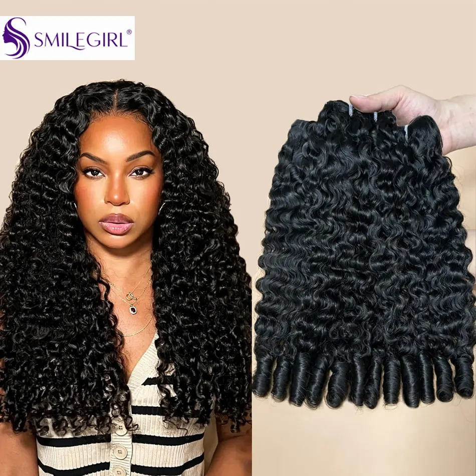 Burmese Curly Human Hair Bundles 15A Hair Bundles Quick Water Weave with Spiral Curls 100% Virgin Unprocessed Raw Indian Hair Extensions for Black Women 40 Inch