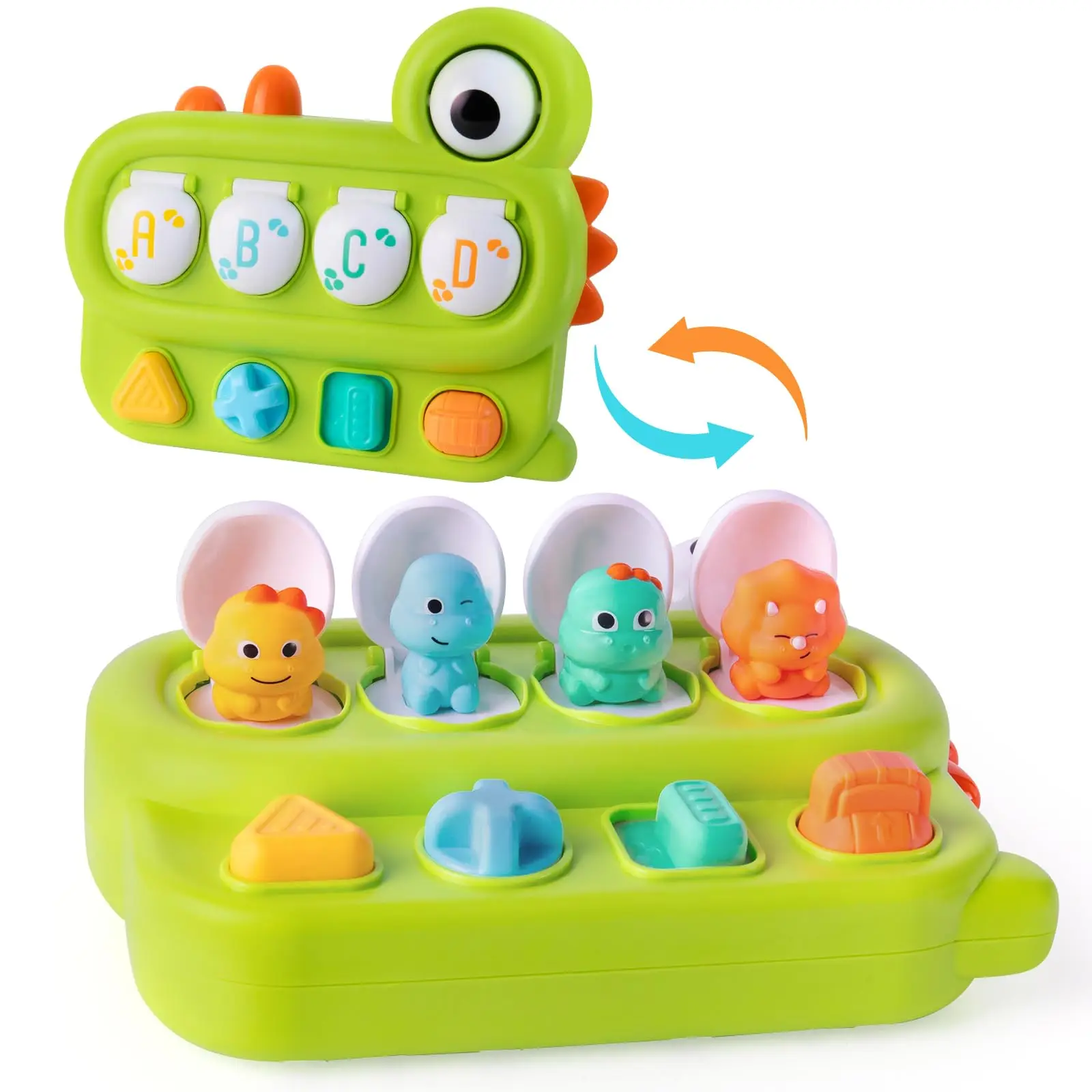 새로운 몬테소리 팝업 공룡 장난감 및 학습 상자 - 논리력과 운동 능력 향상, 어린이 생일 선물에 적합