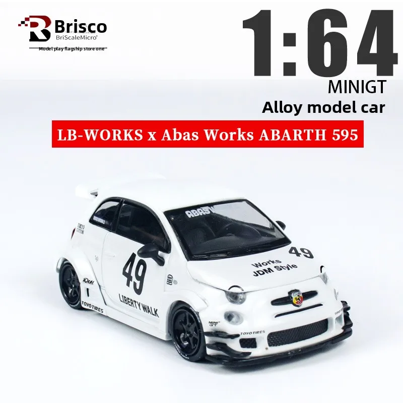 

Diecast BriScalemicro 1:64 Scale ABARTH 595 LB-WORKS 809 Simulation Alloy Car Model Collectible Toy Souvenir Display Ornament