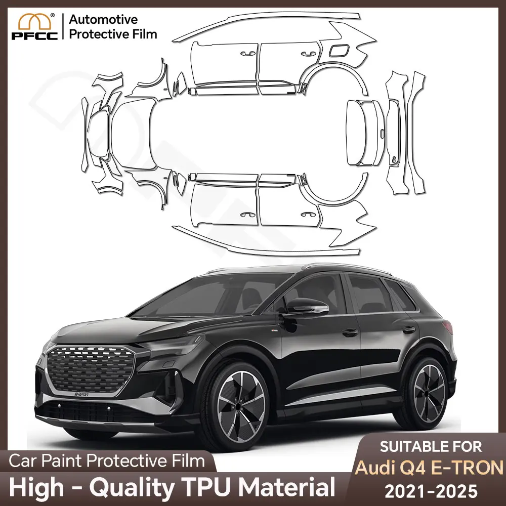 

PFCC for Audi Q4 E-TRON 2021-2024 Car Body Kit Film Precut Paint Protection Film Clear Bra TPU Transparent PPF TPU Accessories