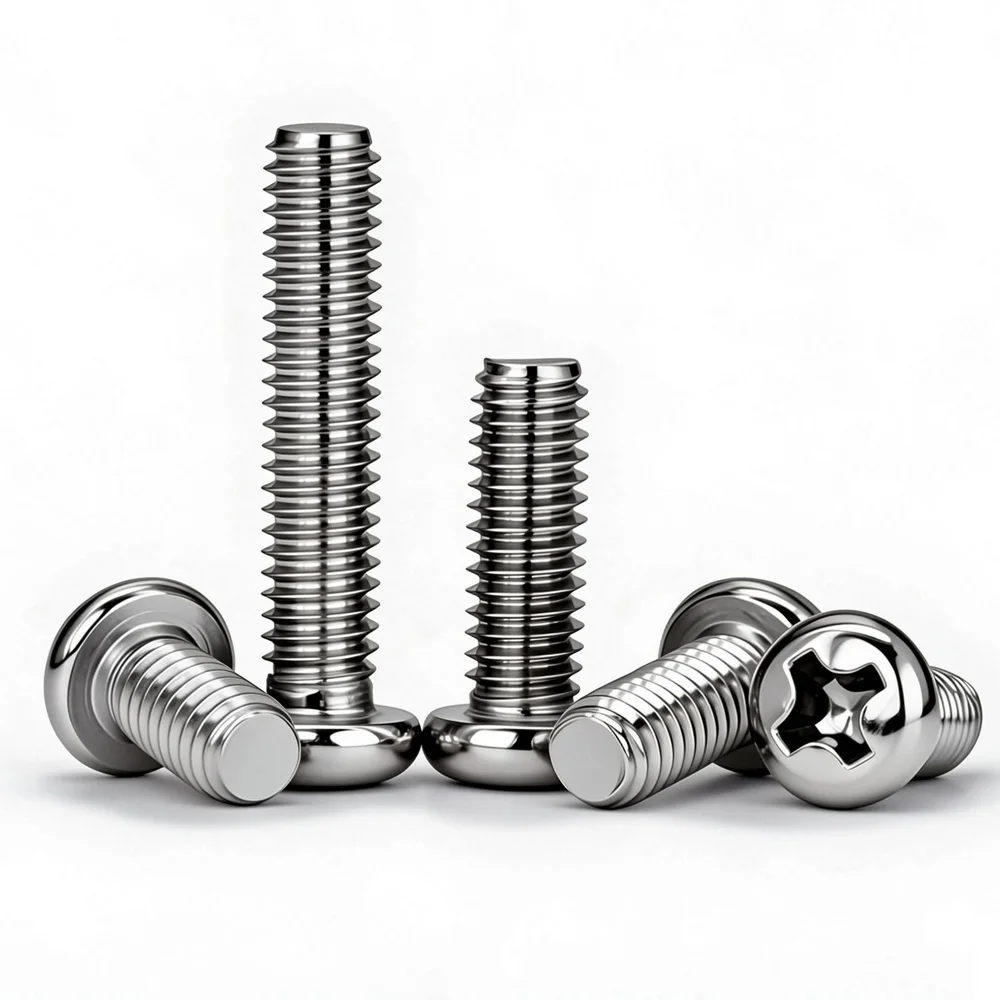 5/20/50/100/200pcs 304 Stainless Steel Cross Recessed Pan Head Screw Phillips M2 M2.5 M3 M3.5 M4 M5 M6 M8 Round Pan Bolt