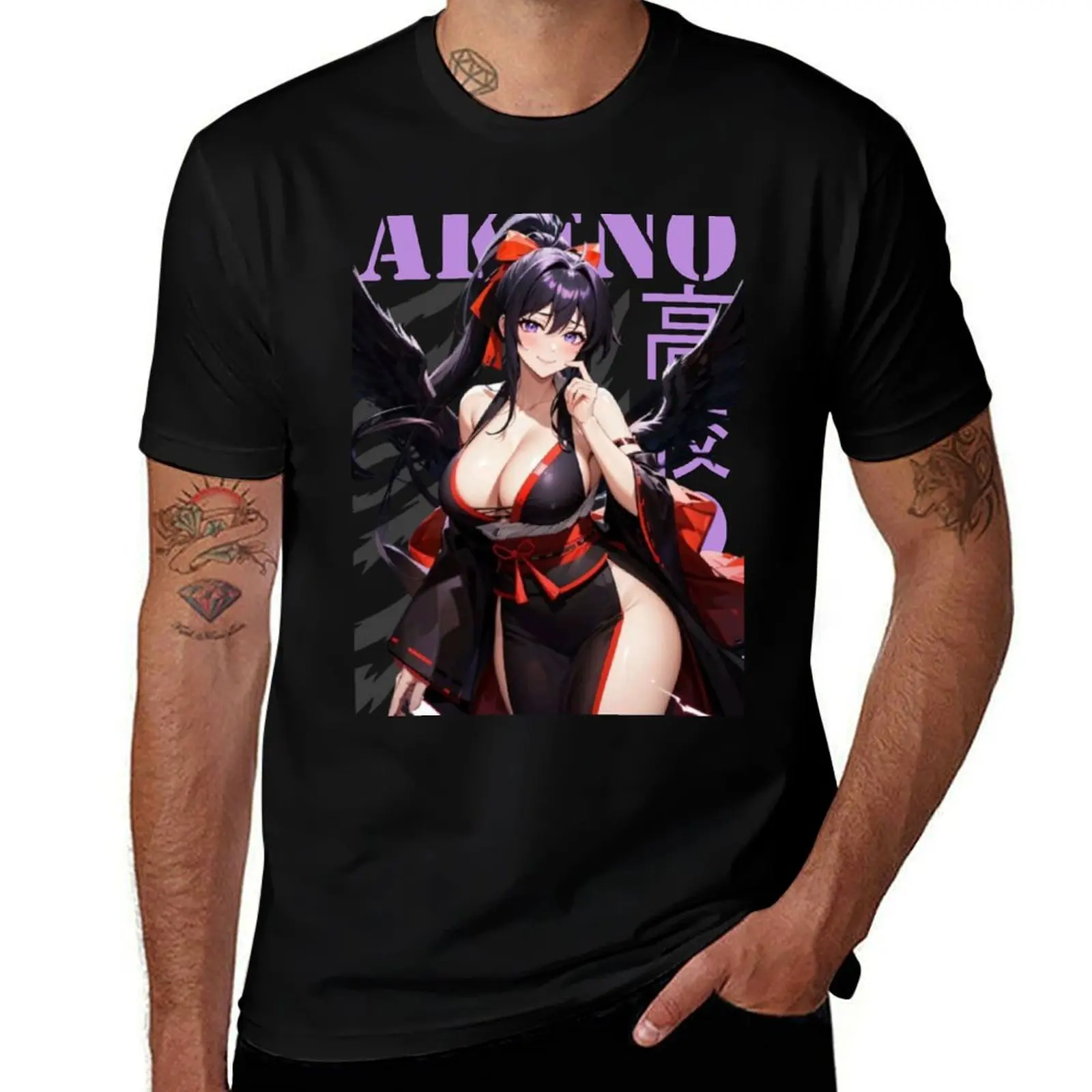 

Akeno Himejima T-Shirt tops customs design your own graphic t shirts rapper graphic tees mens clothing