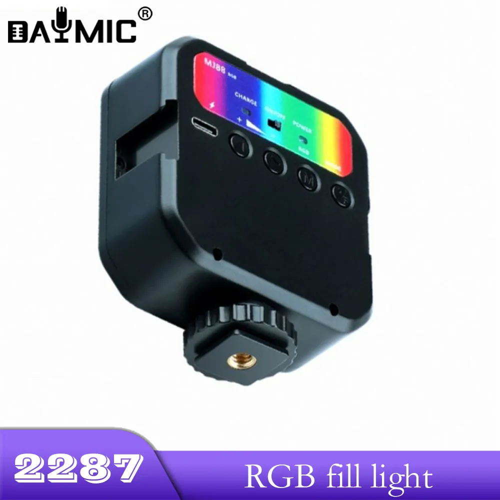 OEM RGB 2000mAh 2500-9000k Mini Camera Smartphone Video Light For Tiktoks Photography Vlog Live