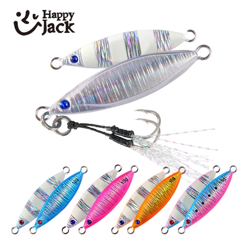 

HAPPYJACK Saltwater mini jig 5g 10g slow Casting Jigging lure Micro Shore Jack Isca Artificial Fishing lure Bit Artificial Bait