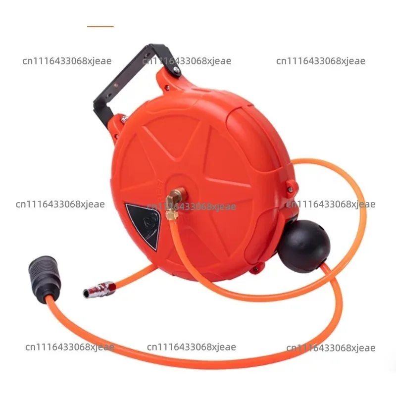 Automatic Retractable Air Hose Reel with 10M Air Hose Slow Retraction for Car Washing Workshop Garage Garden Watering
