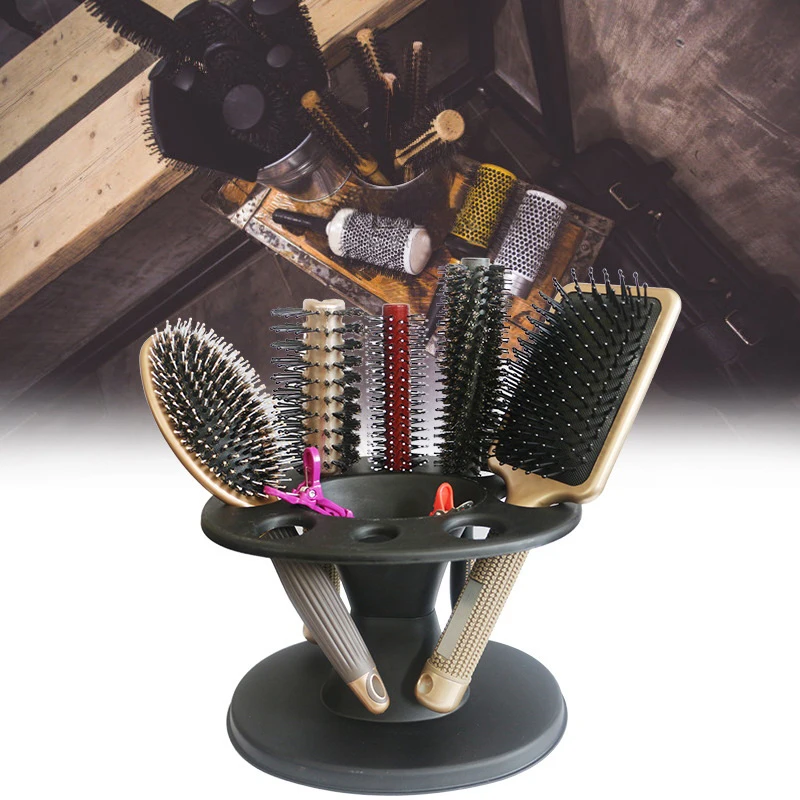 

8 Holes Salon Barber Hair Comb Storage Stand Hairdressing Brushes Scissors Iron Roll Organizer Rack Hair Styling Holder