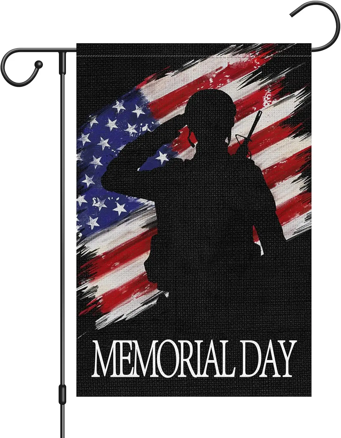 Louise Maelys Patriotic Memorial Day Garden Flag 12x18 Double Sided Vertical, Small Burlap Soldiers Heroes Garden Yard Flags WZZ