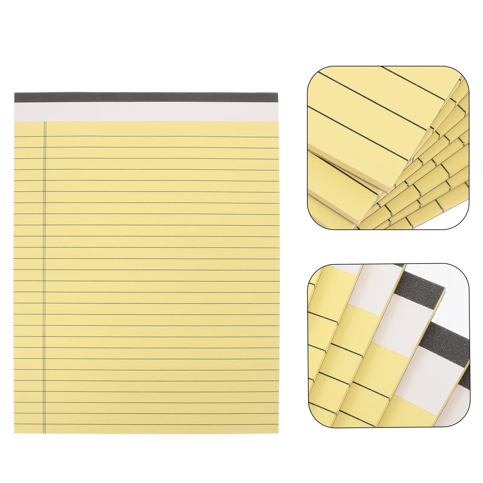 

10Pcs Legal Notepads Yellow Tearable Double-Sided Lined Sheets 203x280mm 30 Pages Each Home School Office Writing Pads
