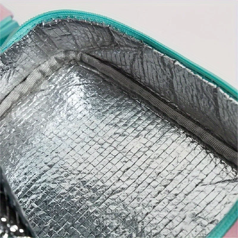 만화 귀여운 소녀 하트 유니콘 도시락 가방 귀여운 공룡 통근용 휴대용 옥스포드 천 보온 가방