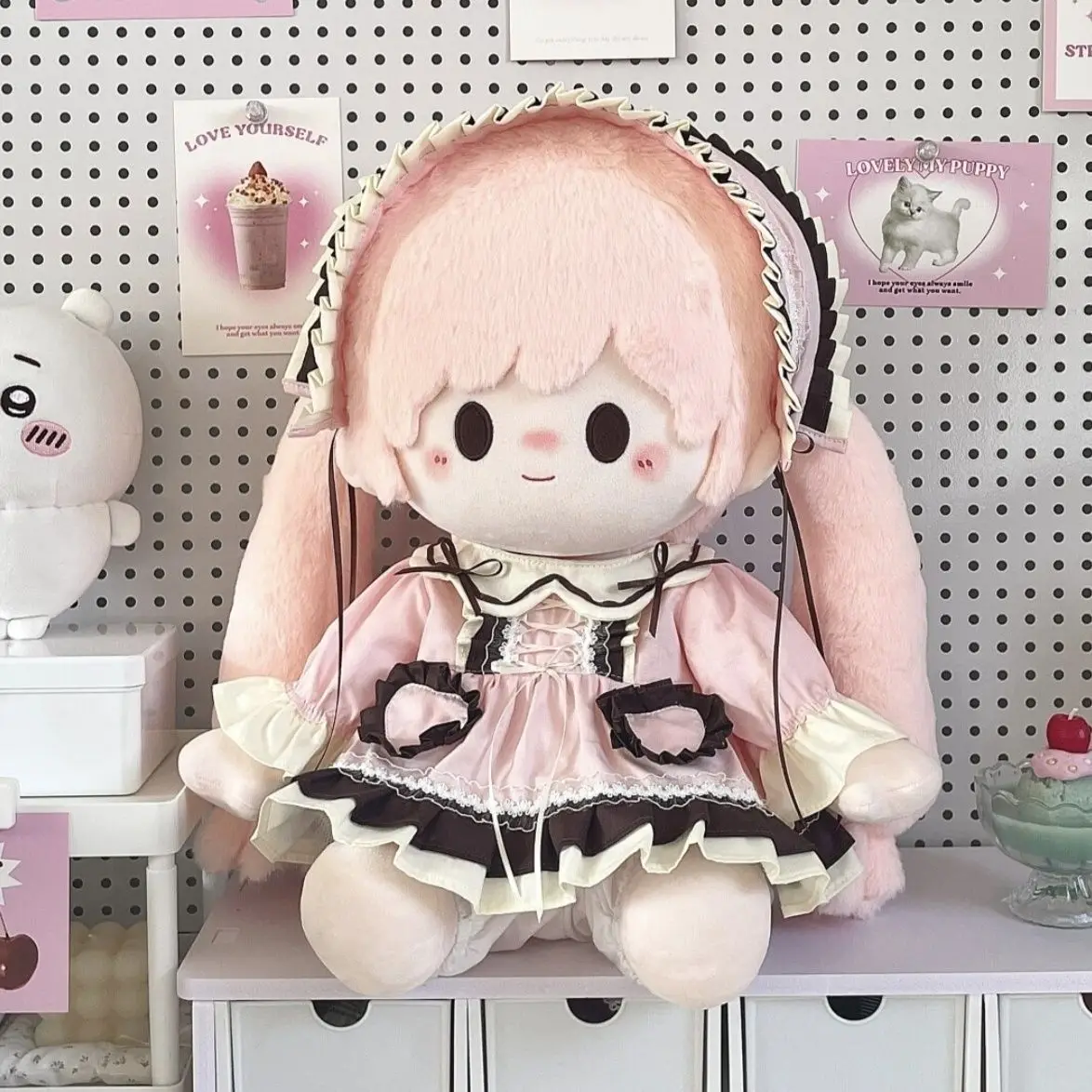 

Хлопковая кукольная одежда ручной работы 40 см, милый наряд для плюшевой куклы, сменная одежда для хлопковой игрушки 40 см