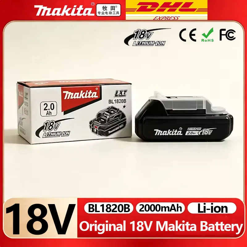 

Оригинальный аккумулятор Makita 18V 2.0Ah 2000 мАч с зарядным устройством для электроинструментов Makita 18V DDF487 DTW700 GBA404 DUC150Z DHR183Z