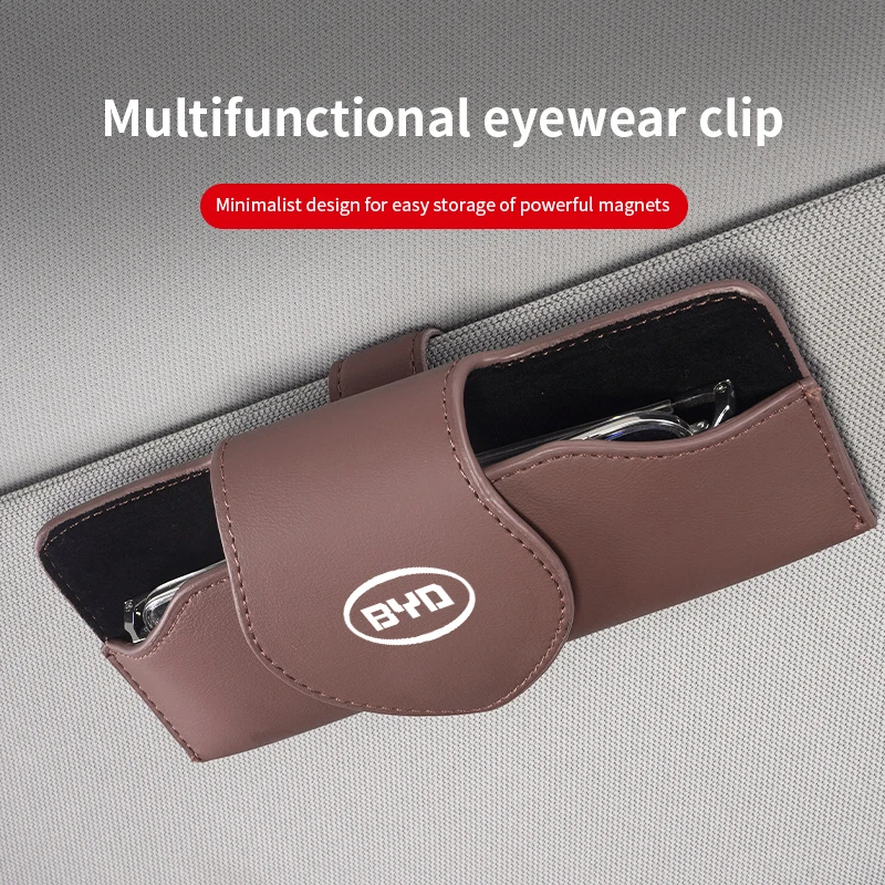 

Car Interior Accessories Sun Visor Sunglasses Storage Box For BYD Tang F3 E6 Atto3 Yuan Plus Song Max F0 G3 I3 Ea1 Dmi 2din S7