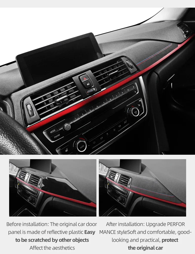 Pegatinas De Fibra De Carbono Real Para Puerta Interior De Audi, Kit De