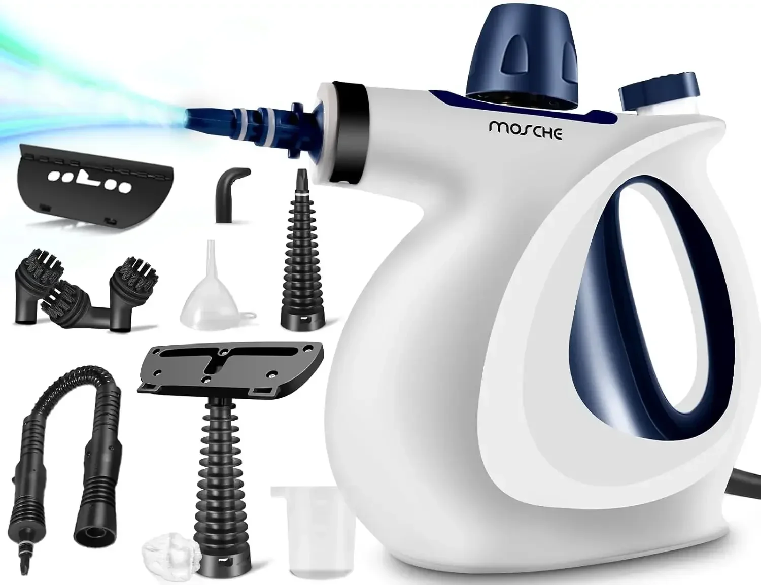 

Handheld Pressurized Steam Cleaner with 11-Piece Accessory Set, Multi-Surface Steamer for Cleaning, All Natural Steam Cleaner