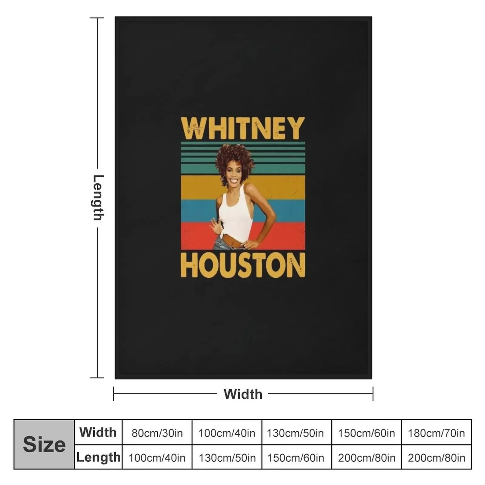 Vintage Gift Whitney Diva 80s Houston Essential Throw Blanket Stuffeds Loose blankets and throws Luxury Brand Blankets