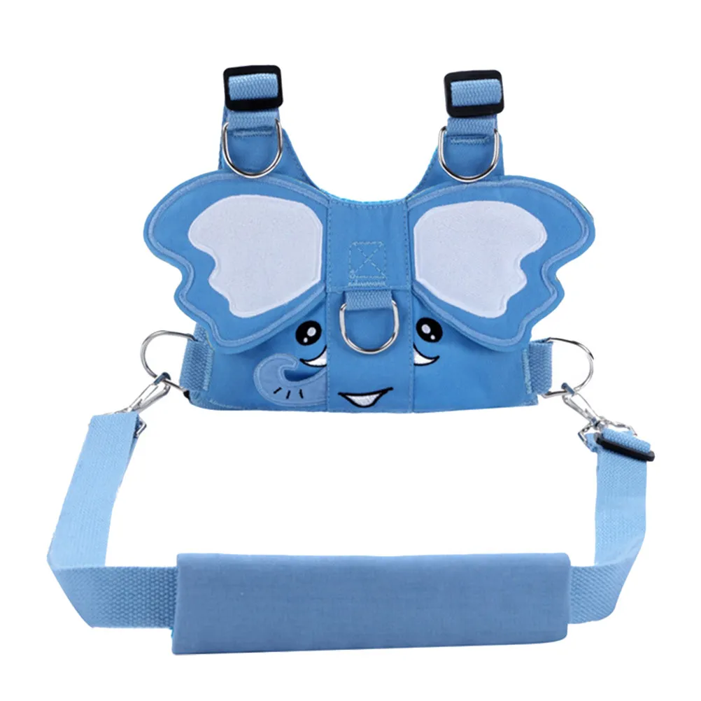 

Портативный поводок-ремень для малышей с защитой от потери, дизайн в виде мультяшного слона, регулируемый, безопасный, приятный для кожи ребенка