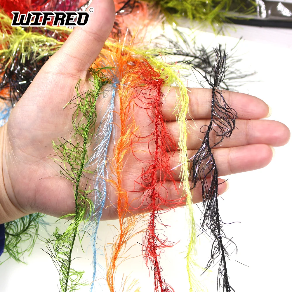 Wifreo 4M 25mm Extreme String Predator Hackle Fly Tying Material for Bull Trout Pike Muskie Saltwater Predators Fishing Lures