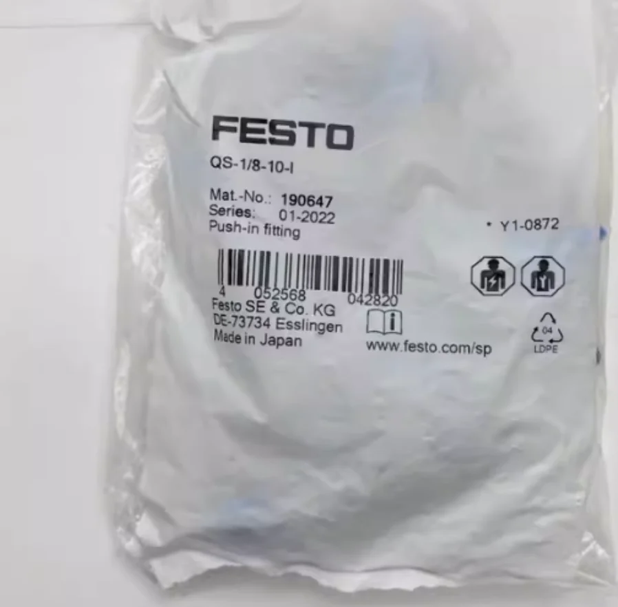 

10PCS New original FESTO connector QS-1/8-4-I 53012 QS-1/8-6-I 153013 QS-1/8-8-I 153015 QS-1/8-10-I 190647