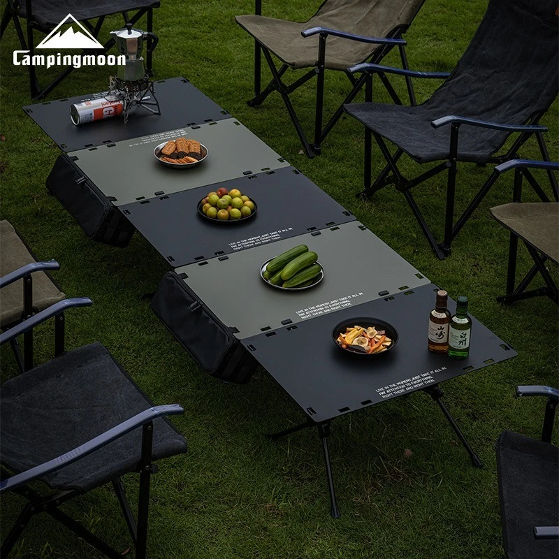 CAMPINGMOON T-510 Aluminiumlegierung IGT Taktischer Tisch Camping-Aufbewahrungsregal Picknick Outdoor Tragbarer Klapptisch