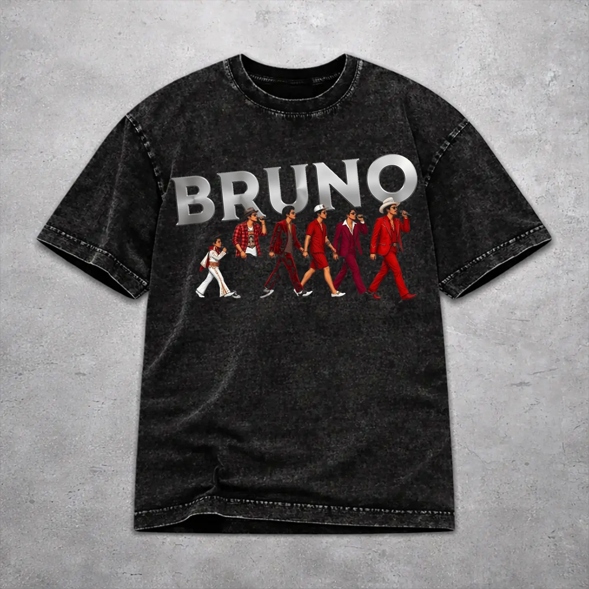 Men Women Wased T-shirts Bruno Mars Romantic Tour 2026 Printed T Shirt Outfit High Street  Tee Shirts