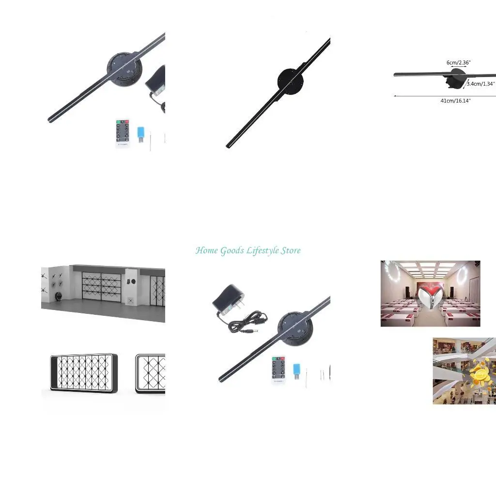 E74E 42Cm Ologram Advertising Visualizzatore Holo Graphic Advertising Projector Pc