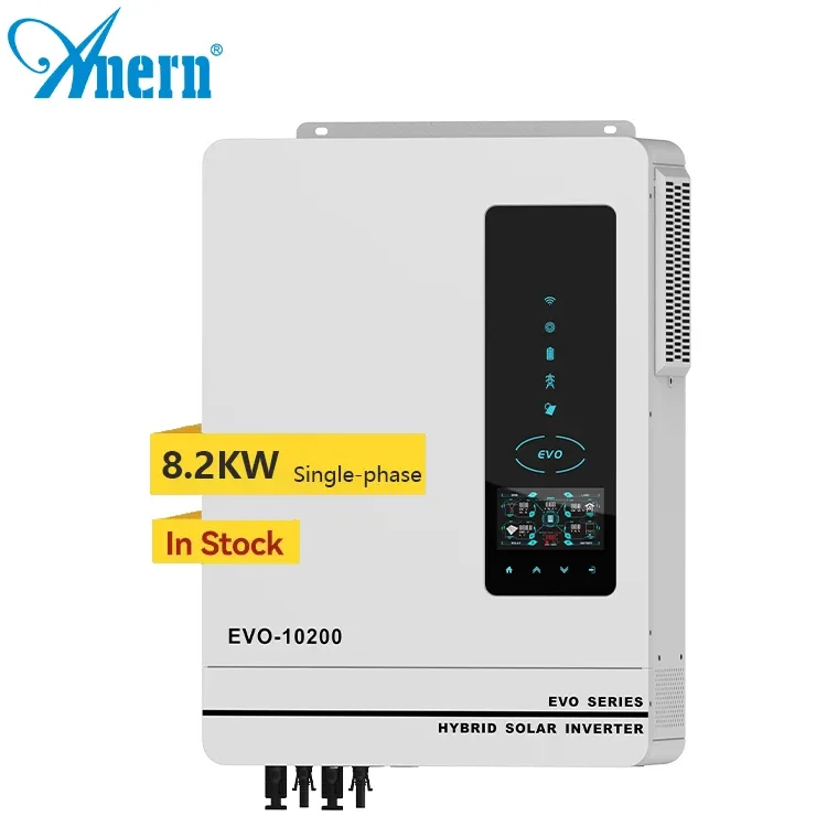 Anern 4200W 10200W 24V Hybrid Inverter MPPT Pure Sine Wave Solar Inverter 220V Hybrid Solar Inverter For Solar System