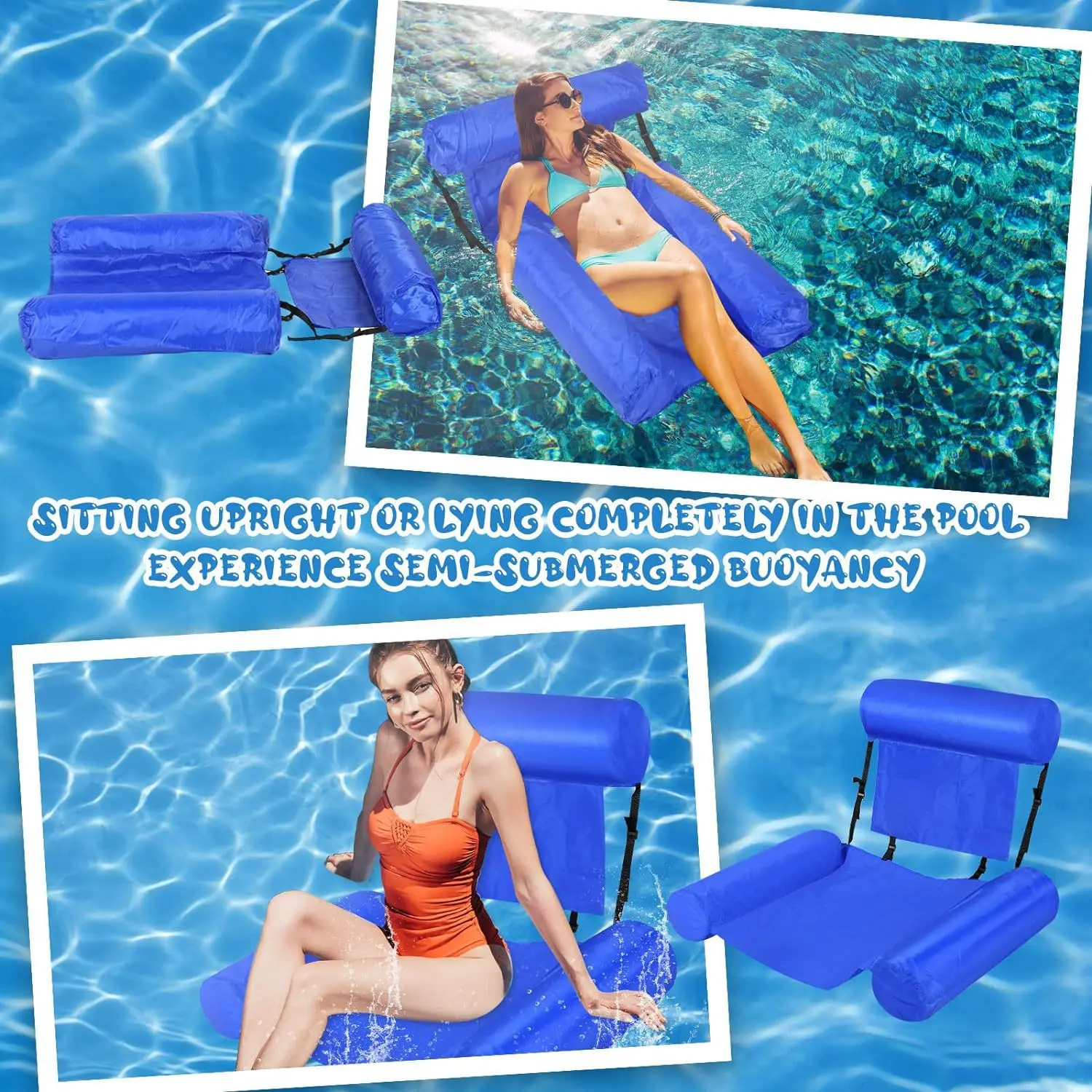 Balés de piscina inflables, diversión acuática, sofá inflable de PVC, sillón flotante, natación de verano, playa, 120cm