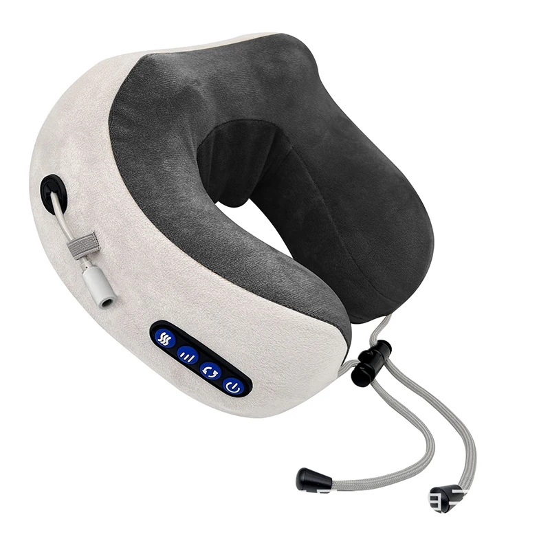 

2025 Electric Neck Massager Vibration 3D Kneading Shiatsu Back Massage U Shaped Pillow For Shoulder Cervical Pain Relief Fatigue