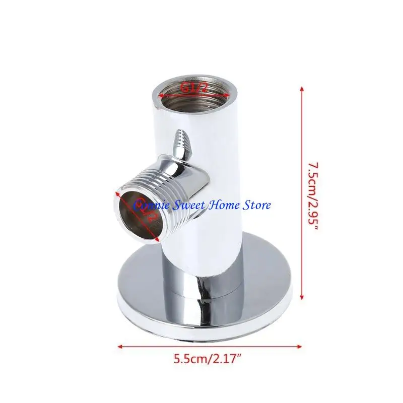 

LXAF Chrome Shower Arm Flange Holder Brass Hose Connector Wall Suction Cup Wall Mount