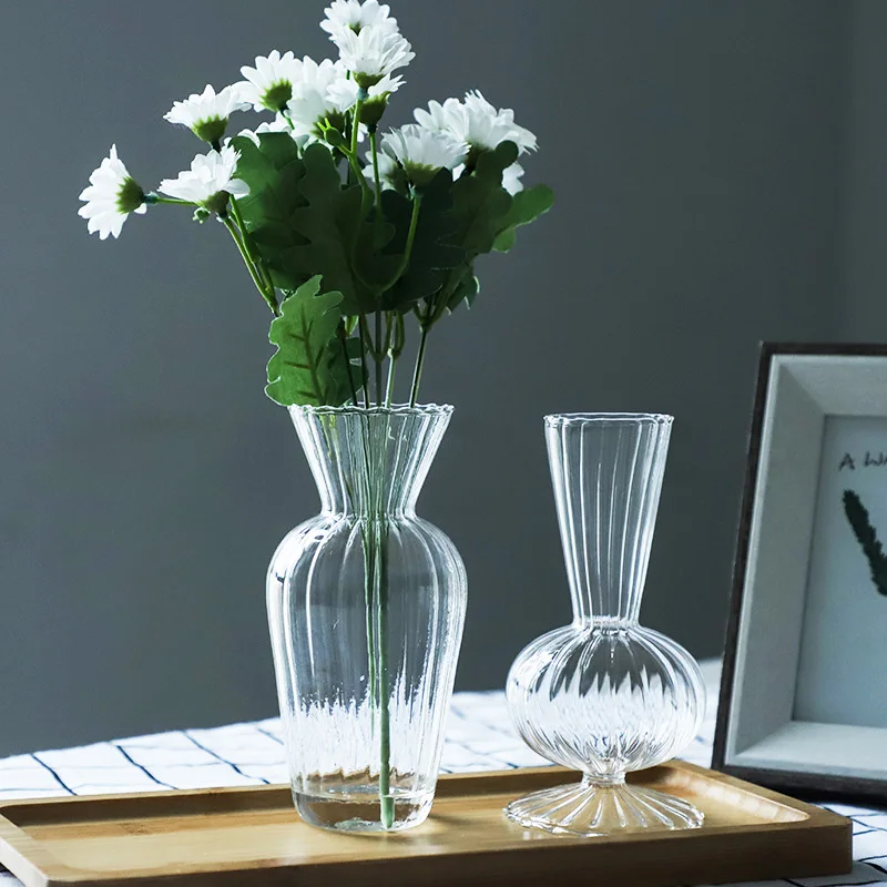 Glass Vase Wedding Party Transparent Hydroponics Terrarium Plant Flower Arrangement Container Nordic Desktop Ornament Home Decor