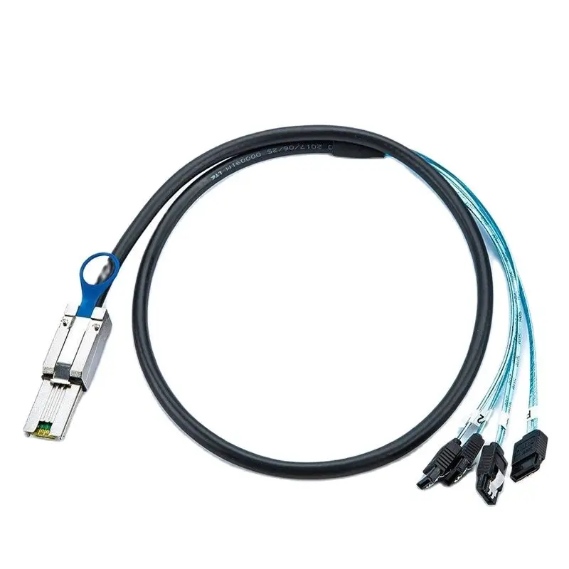 

2M Mini SAS 26Pin SFF-8088 Male To 4 SATA 7Pin Female Hard Disk Splitter Adapter Data Cable 1m, 8088 To 4 SATA Cable