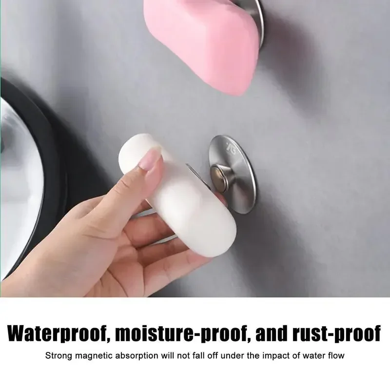 Perforation-free Wall Mounted Magnet Bathroom Magnetic Soap Holder Bathroom Universal Soap Storage Rack Soap Holder supplies