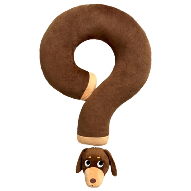 

Dachshund Question Mark Pillow Long Nap Pillow Student Dormitory Airplane Travel Neck Pillow New Year Gift