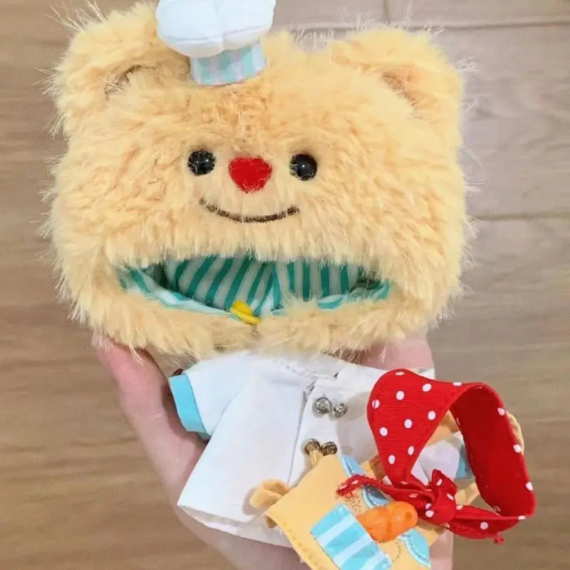 Adorabile cartone animato orso al burro 10 cm cotone corpo normale vestiti per bambole giocattolo abiti variabili borsa e vestiti per bambole design stella marina