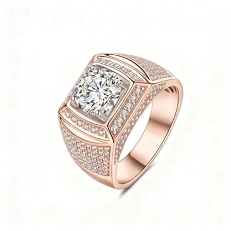 

A 925 silver ring inlaid with a VVS2 carat moissanite, plated with 18K (white gold/yellow gold/rose gold), a fashionable ring fo